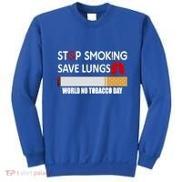 Stop Smoking Save Lung World No Tobacco Day Lung Cancer Gift Sweatshirt thumb 0