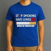 Stop Smoking Save Lung World No Tobacco Day Lung Cancer Gift T-Shirt thumb 3