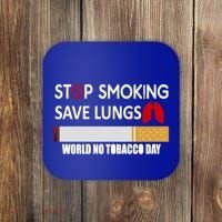 Stop Smoking Save Lung World No Tobacco Day Lung Cancer Gift Coaster thumb 0