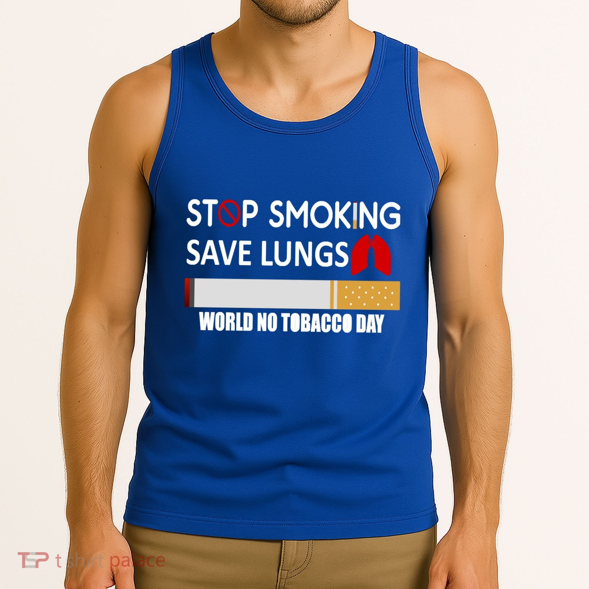 Stop Smoking Save Lung World No Tobacco Day Lung Cancer Gift Tank Top