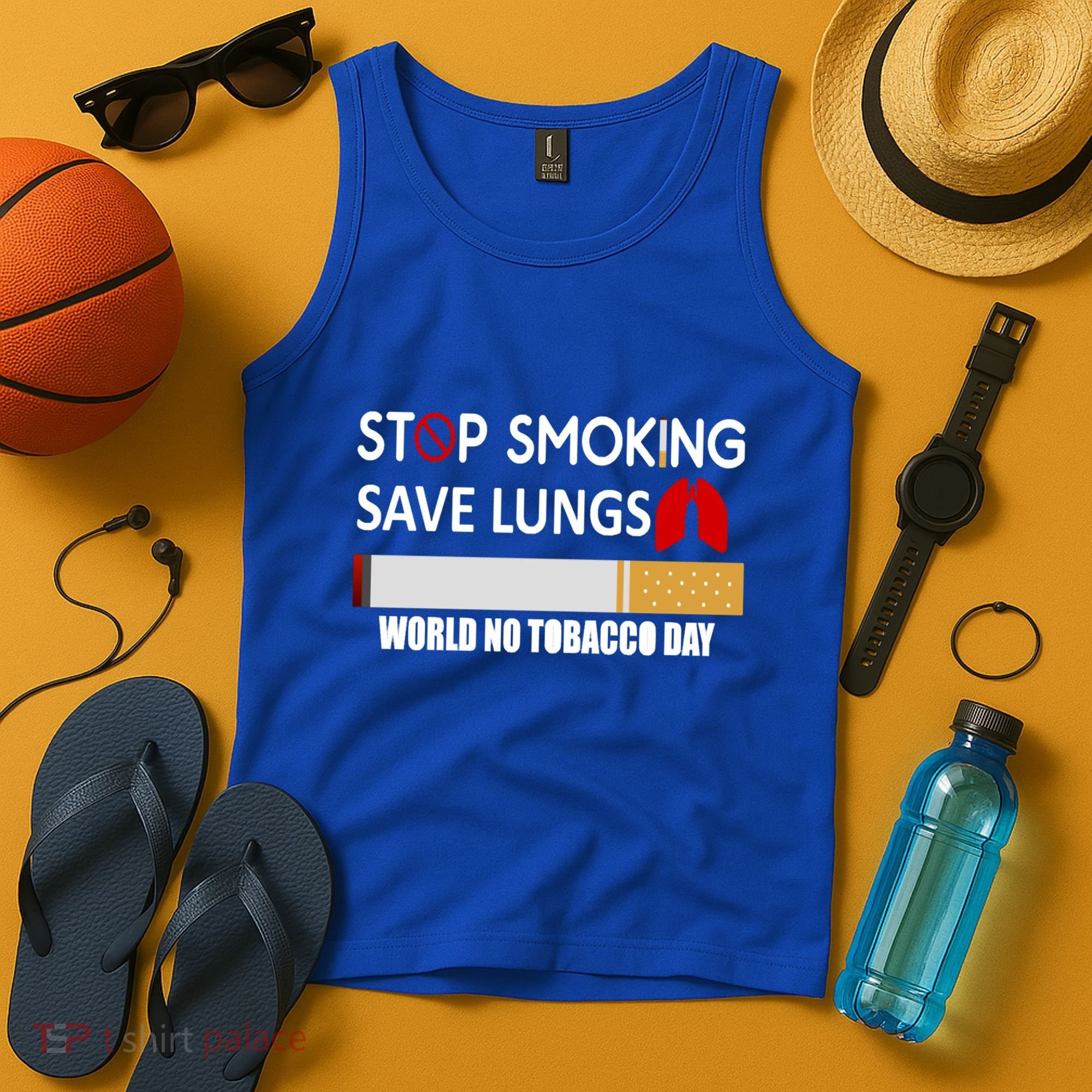 Stop Smoking Save Lung World No Tobacco Day Lung Cancer Gift Tank Top