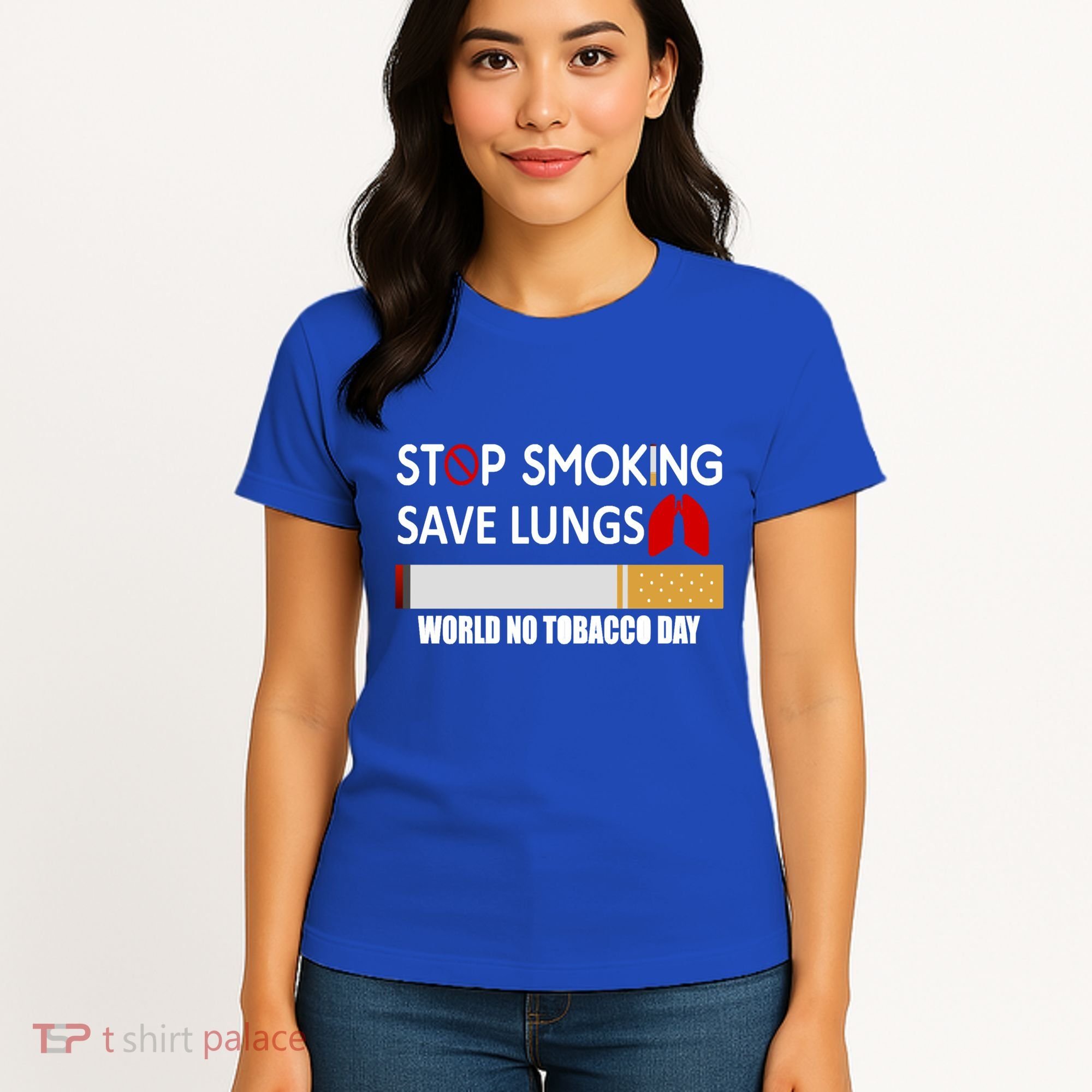 Stop Smoking Save Lung World No Tobacco Day Lung Cancer Gift Women's T-Shirt
