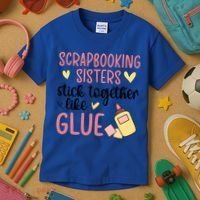 Scrapbooking Sisters Scrapbooker Scrapbook Gift Kids T-Shirt thumb 3