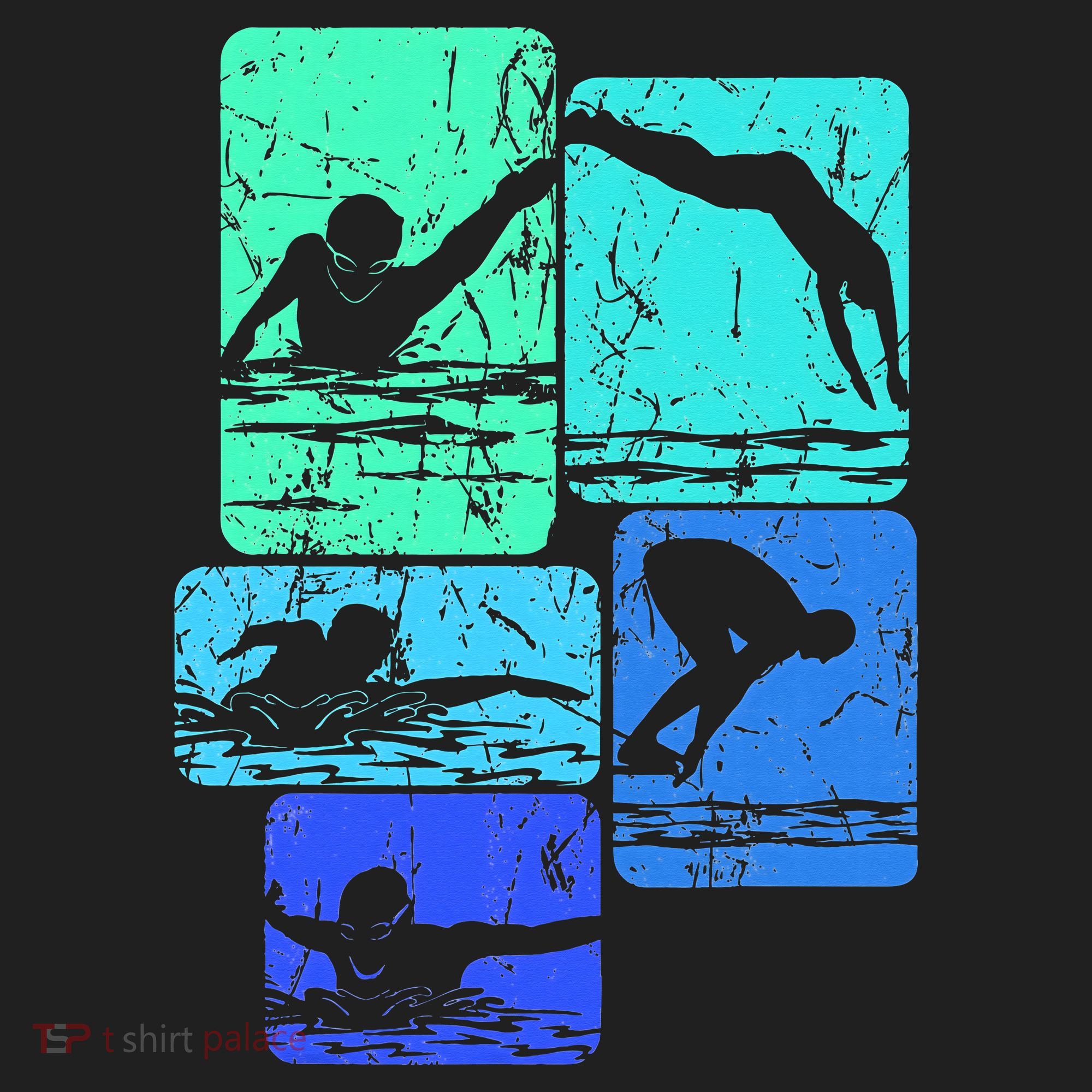 Swimming Swimmers Golf Towel