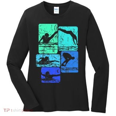 Swimming Swimmers Women's Long Sleeve Shirt
