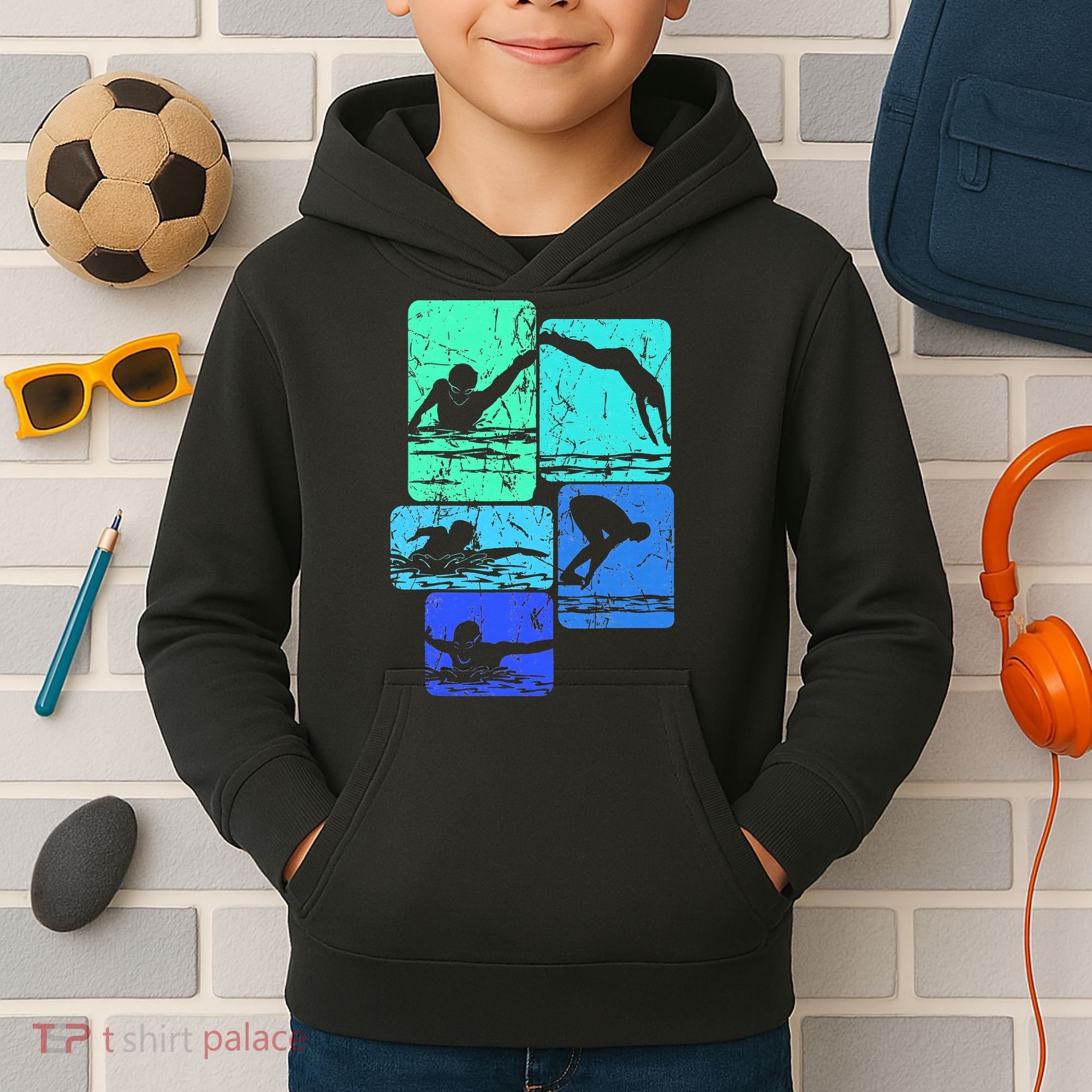 Swimming Swimmers Kids Hoodie