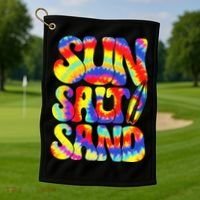 Sun Salt Sand Beach Summer Golf Towel thumb 1