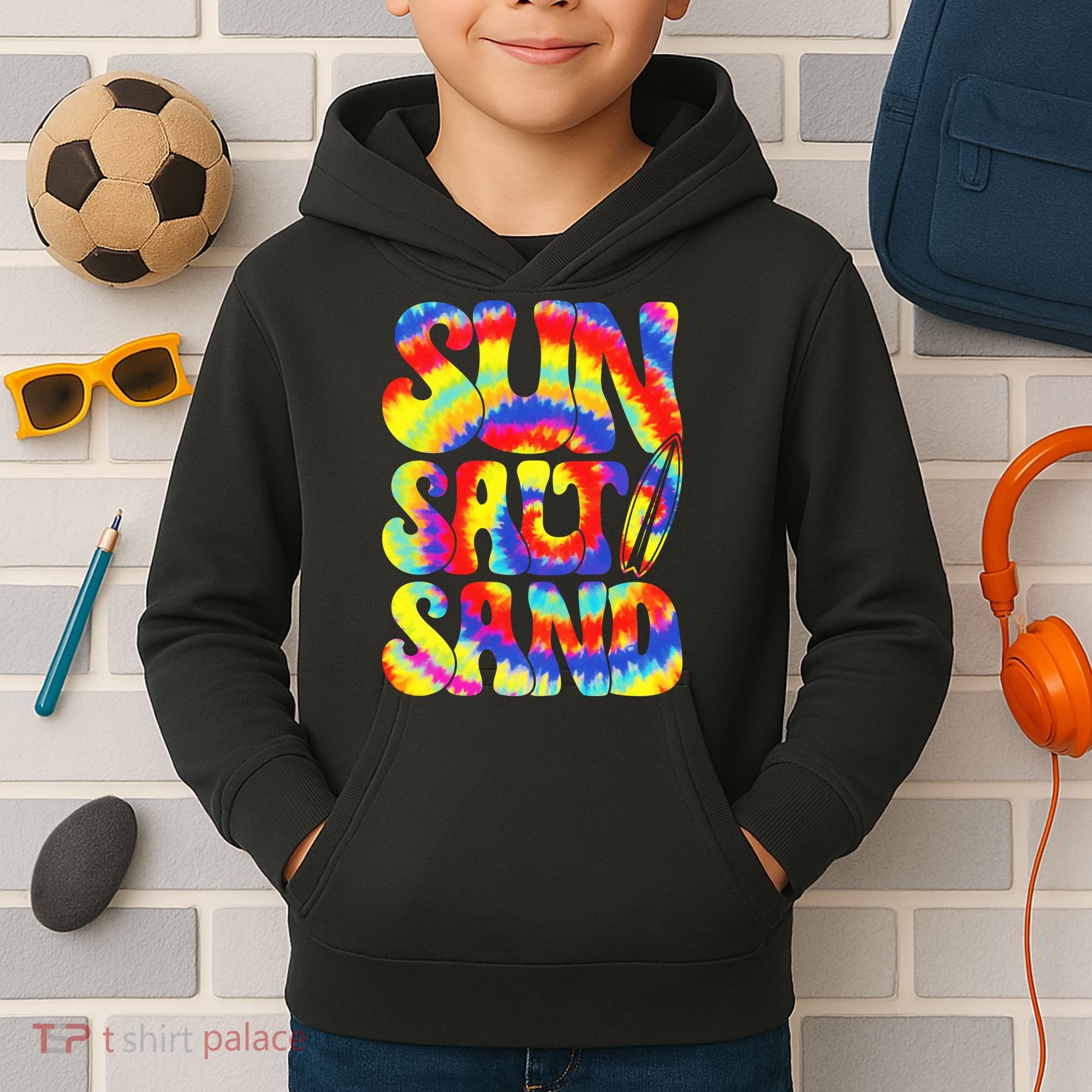 Sun Salt Sand Beach Summer Kids Hoodie