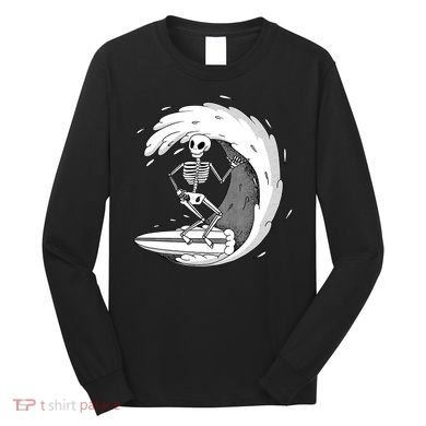 Surfing Skeleton Long Sleeve Shirt