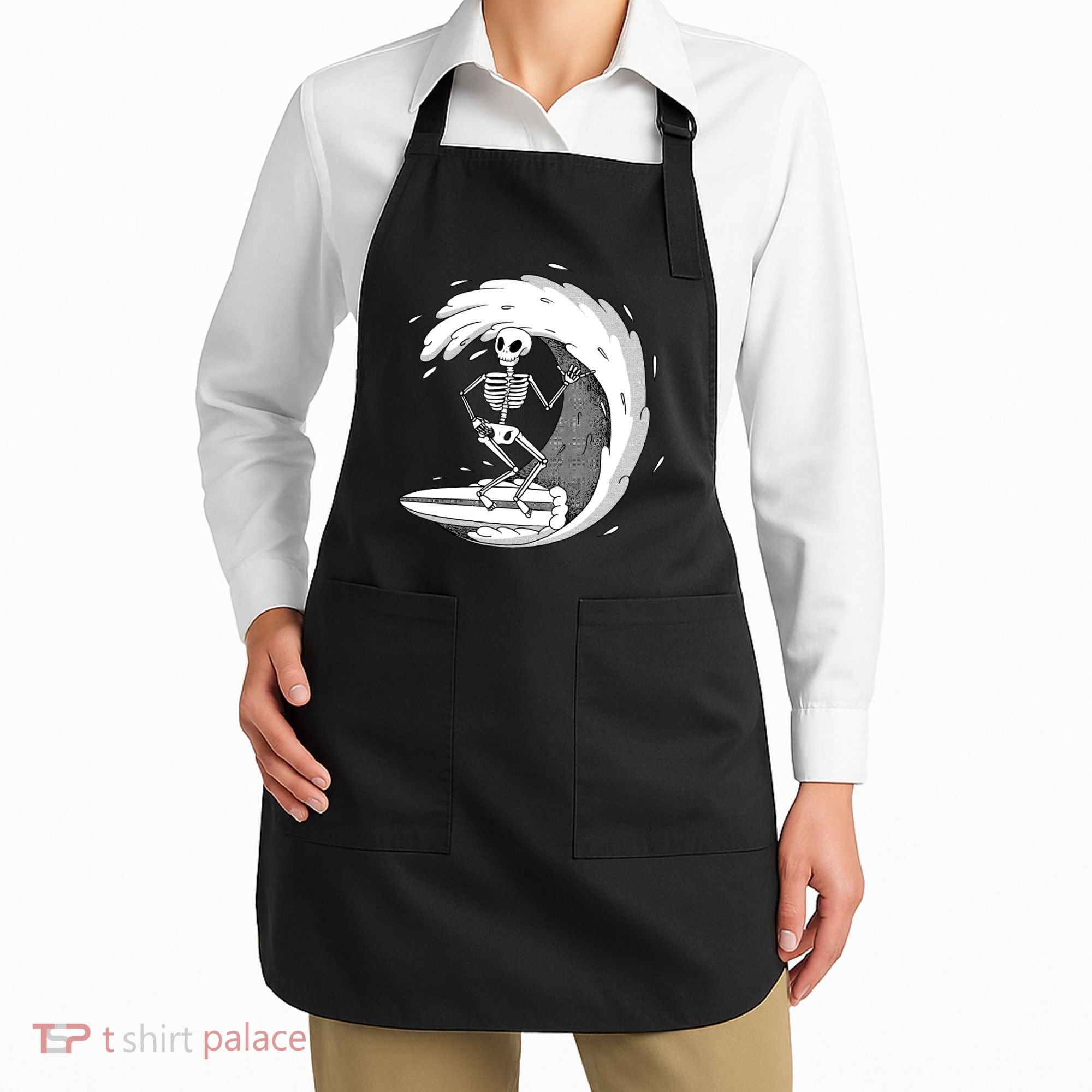 Surfing Skeleton Apron