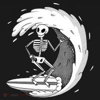Surfing Skeleton T-Shirt thumb 7