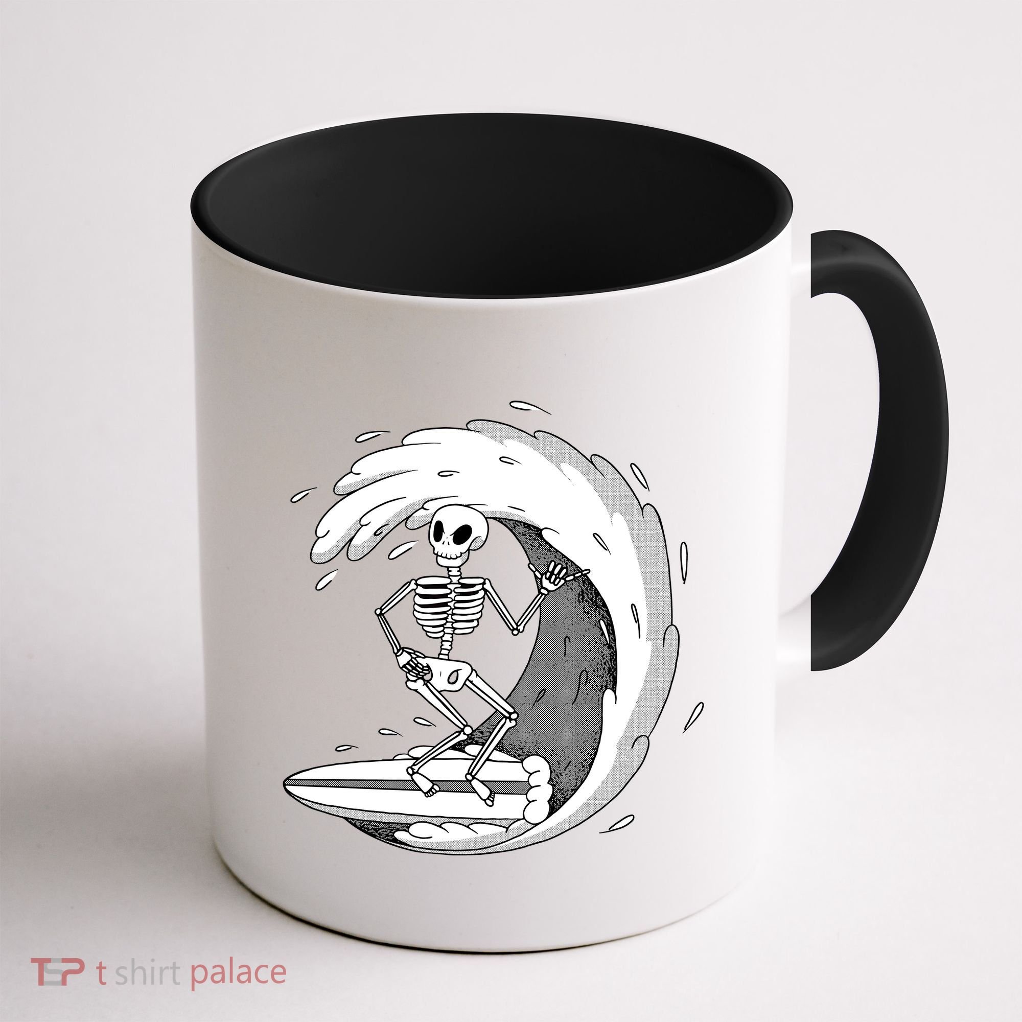 Surfing Skeleton Coffee Mug