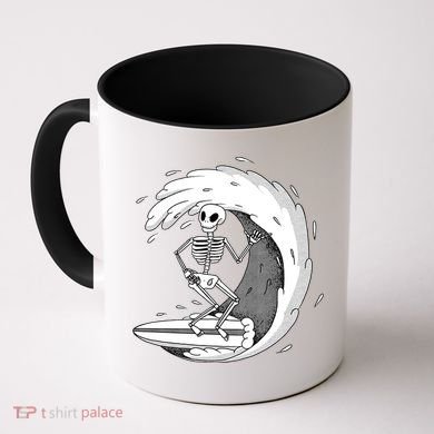 Surfing Skeleton Coffee Mug