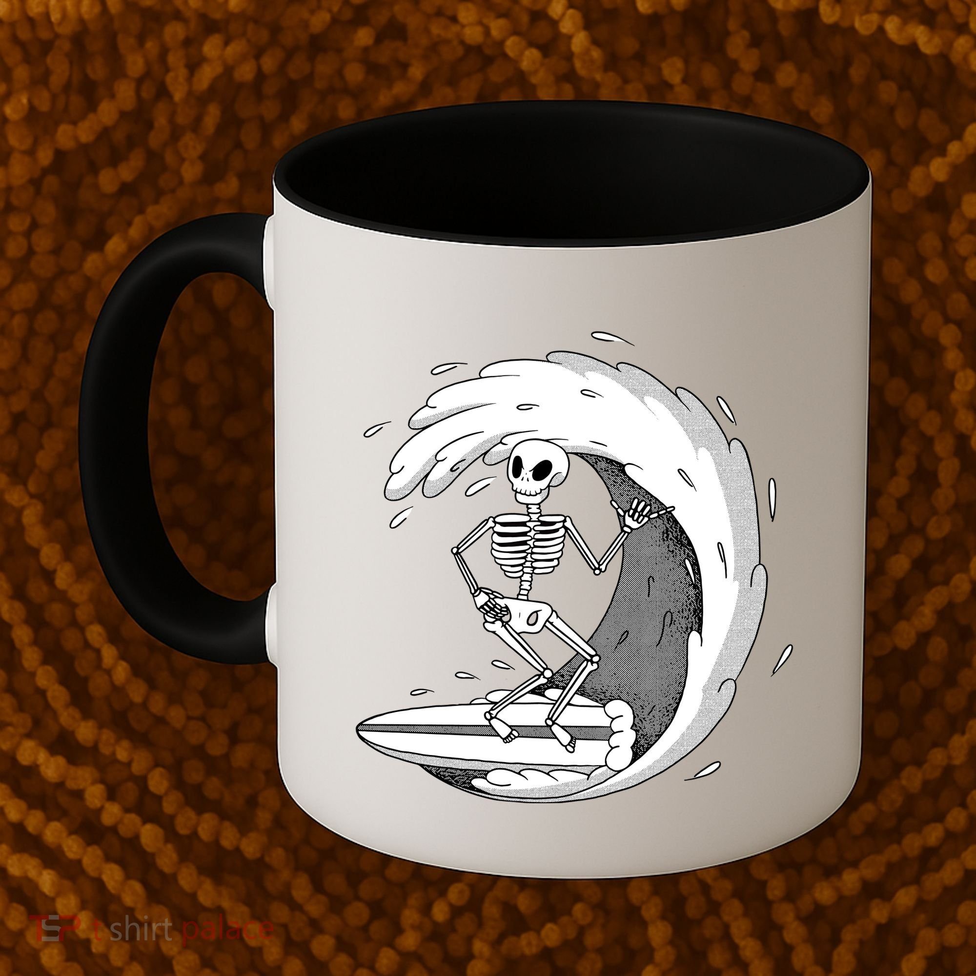 Surfing Skeleton Coffee Mug