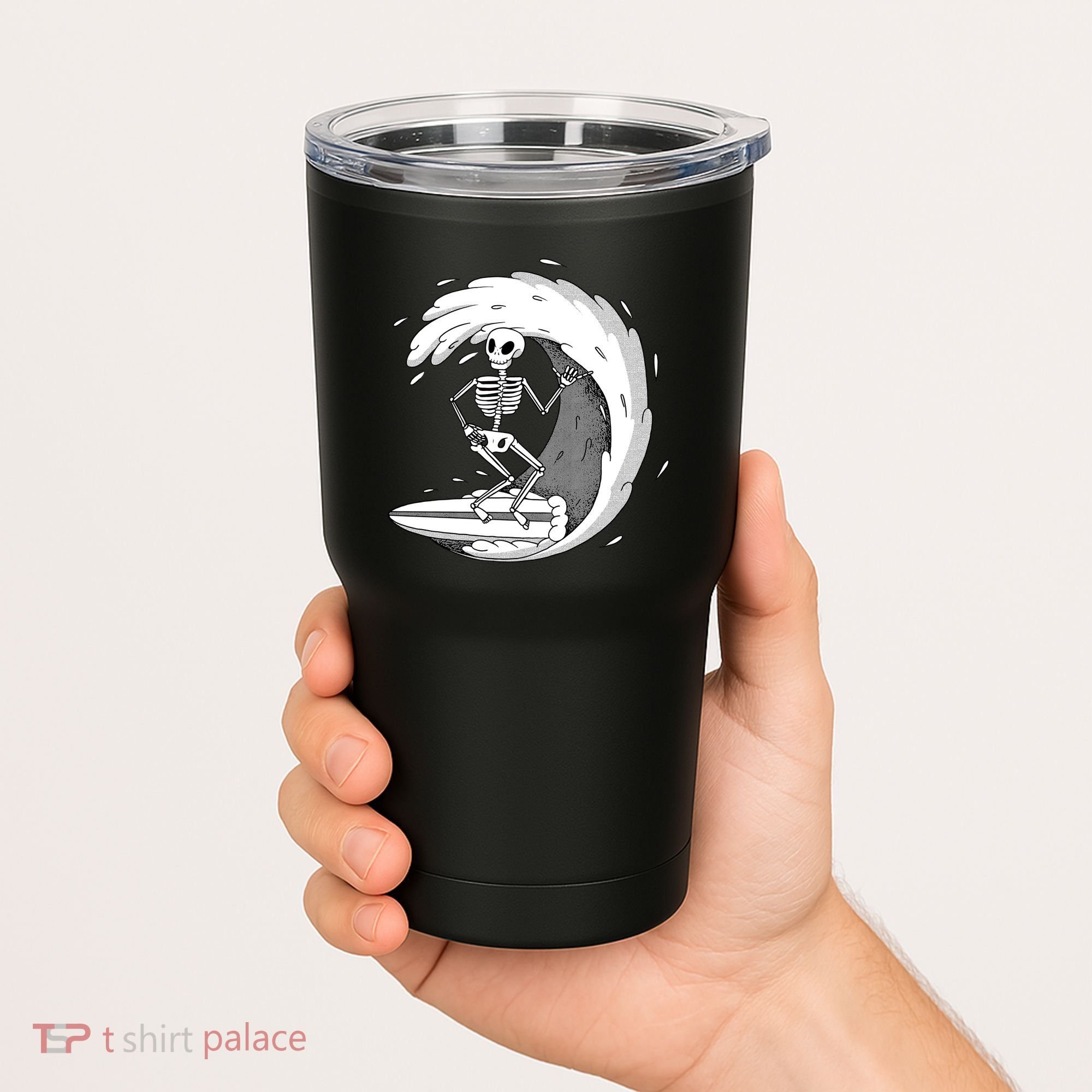Surfing Skeleton Tumbler