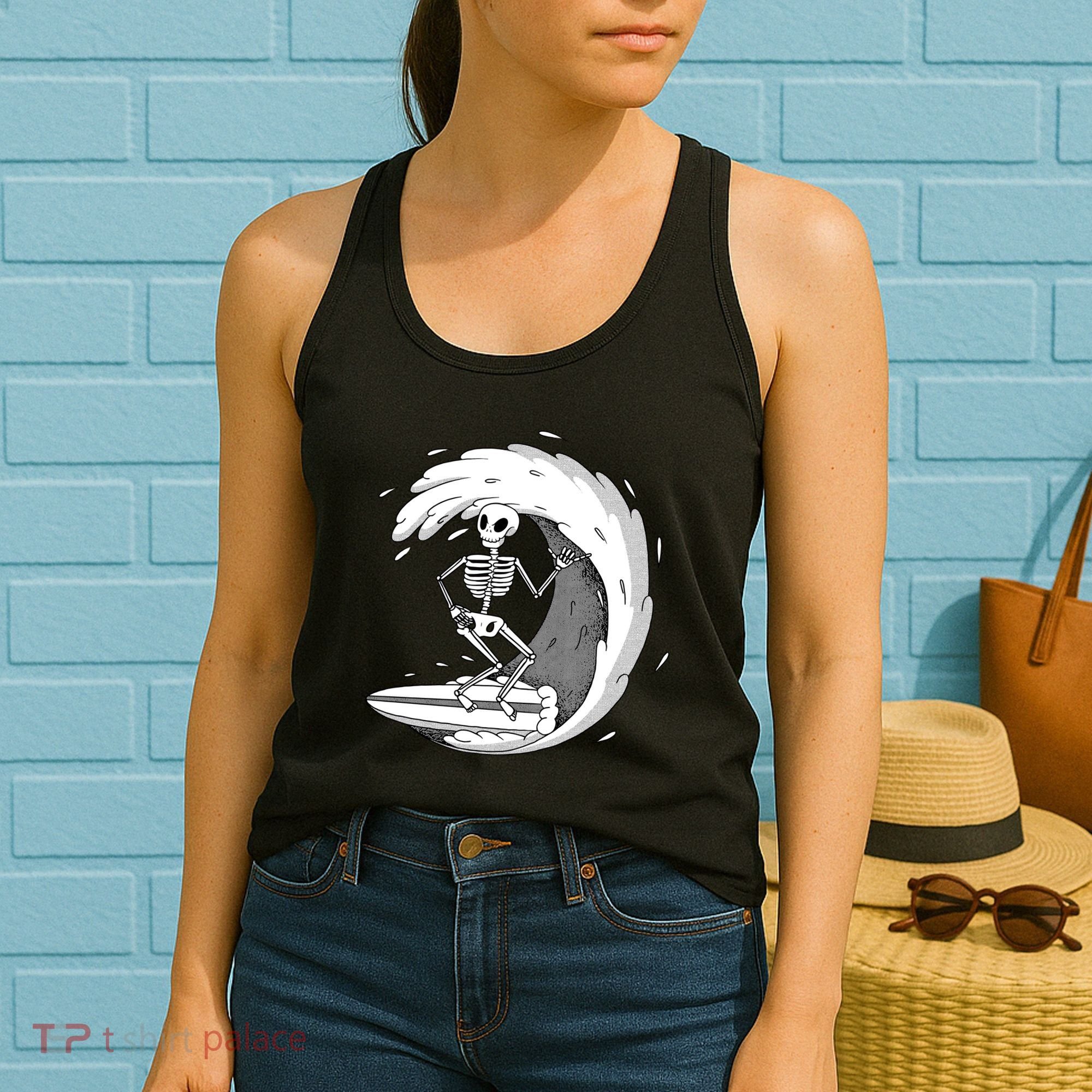 Surfing Skeleton Women's Tank Top