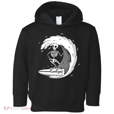 Surfing Skeleton Toddler Hoodie