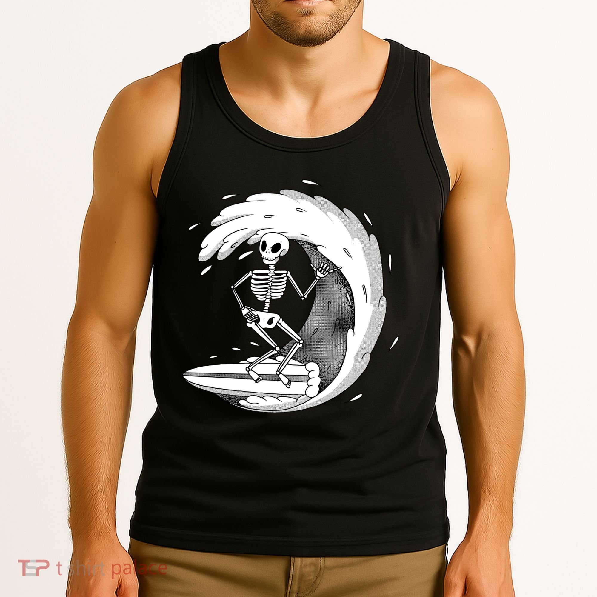 Surfing Skeleton Tank Top