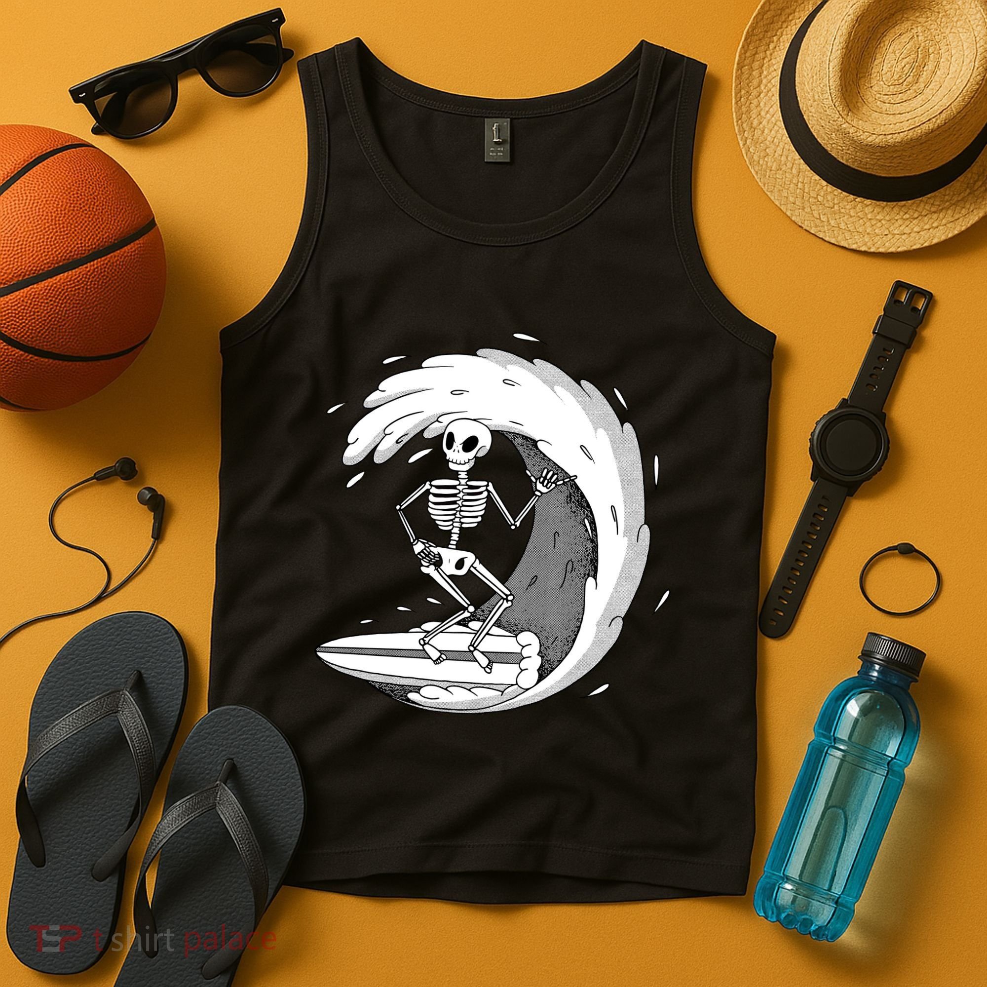 Surfing Skeleton Tank Top