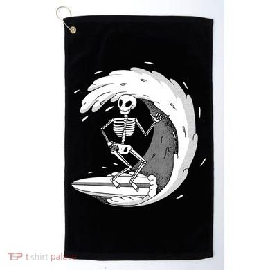Surfing Skeleton Golf Towel
