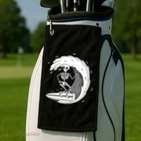 Surfing Skeleton Golf Towel thumb 2