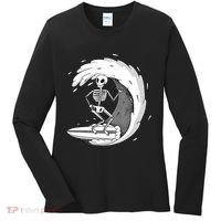 Surfing Skeleton Women's Long Sleeve Shirt thumb 0