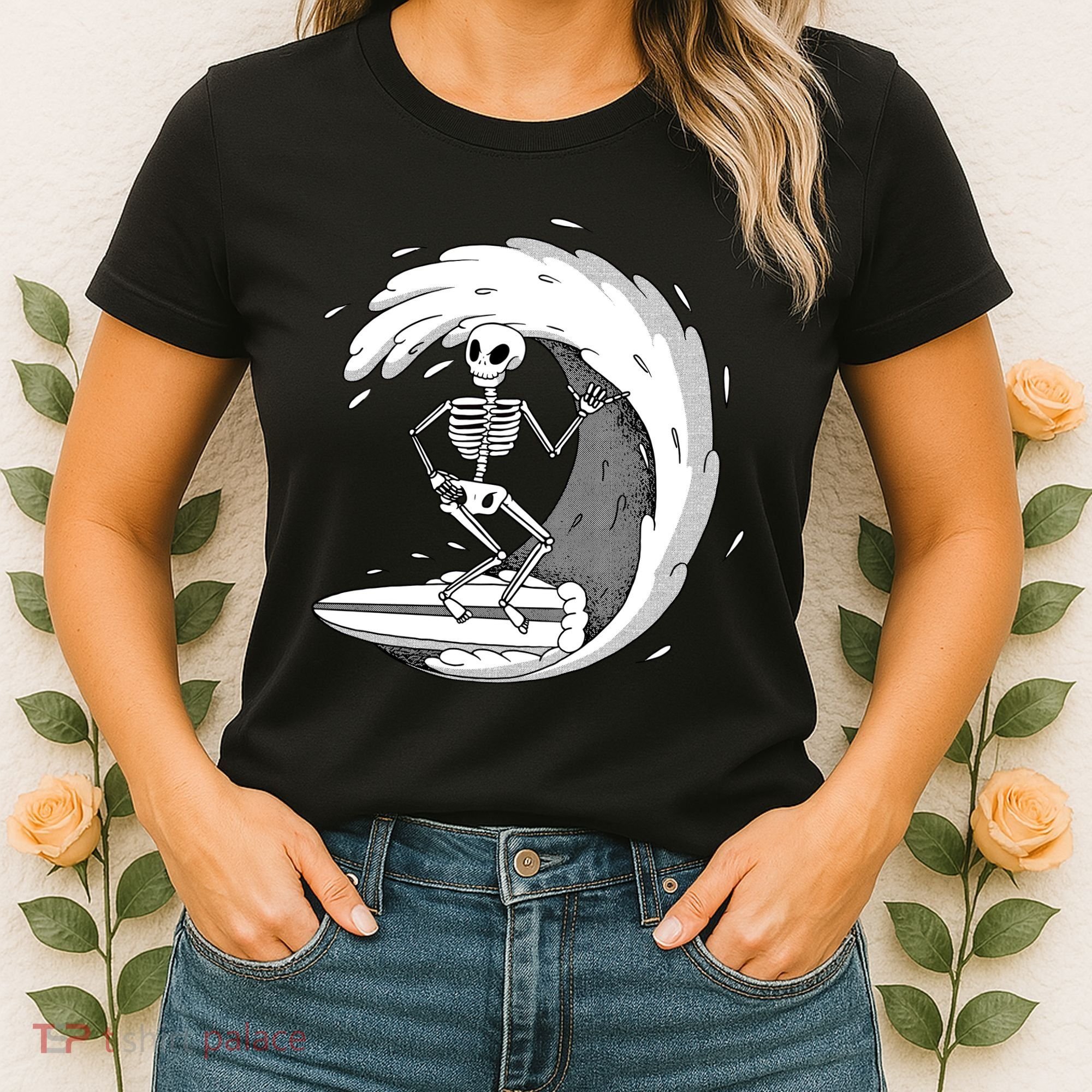 Surfing Skeleton Women's T-Shirt
