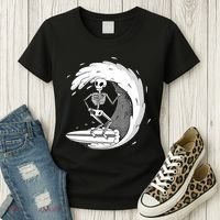Surfing Skeleton Women's T-Shirt thumb 3