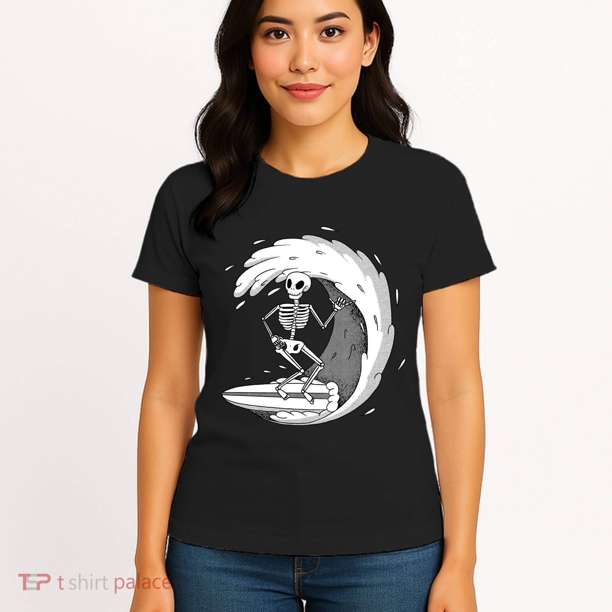 Surfing Skeleton Women's T-Shirt