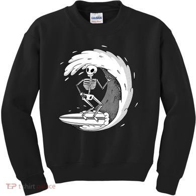 Surfing Skeleton Kids Sweatshirt