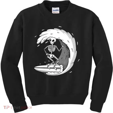Surfing Skeleton Kids Sweatshirt