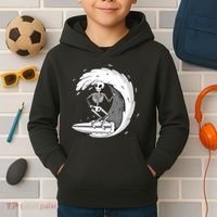 Surfing Skeleton Kids Hoodie thumb 2