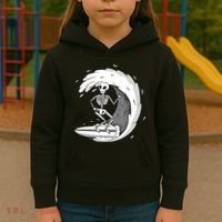 Surfing Skeleton Kids Hoodie thumb 3