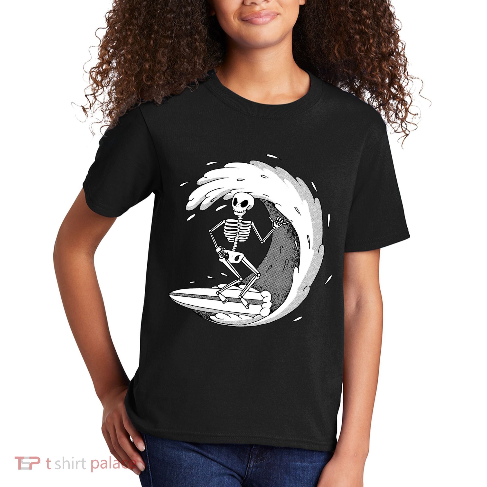 Surfing Skeleton Kids T-Shirt