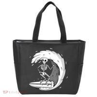 Surfing Skeleton Tote Bag thumb 0