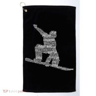Snowboard Snowboarder Snowboarding Golf Towel