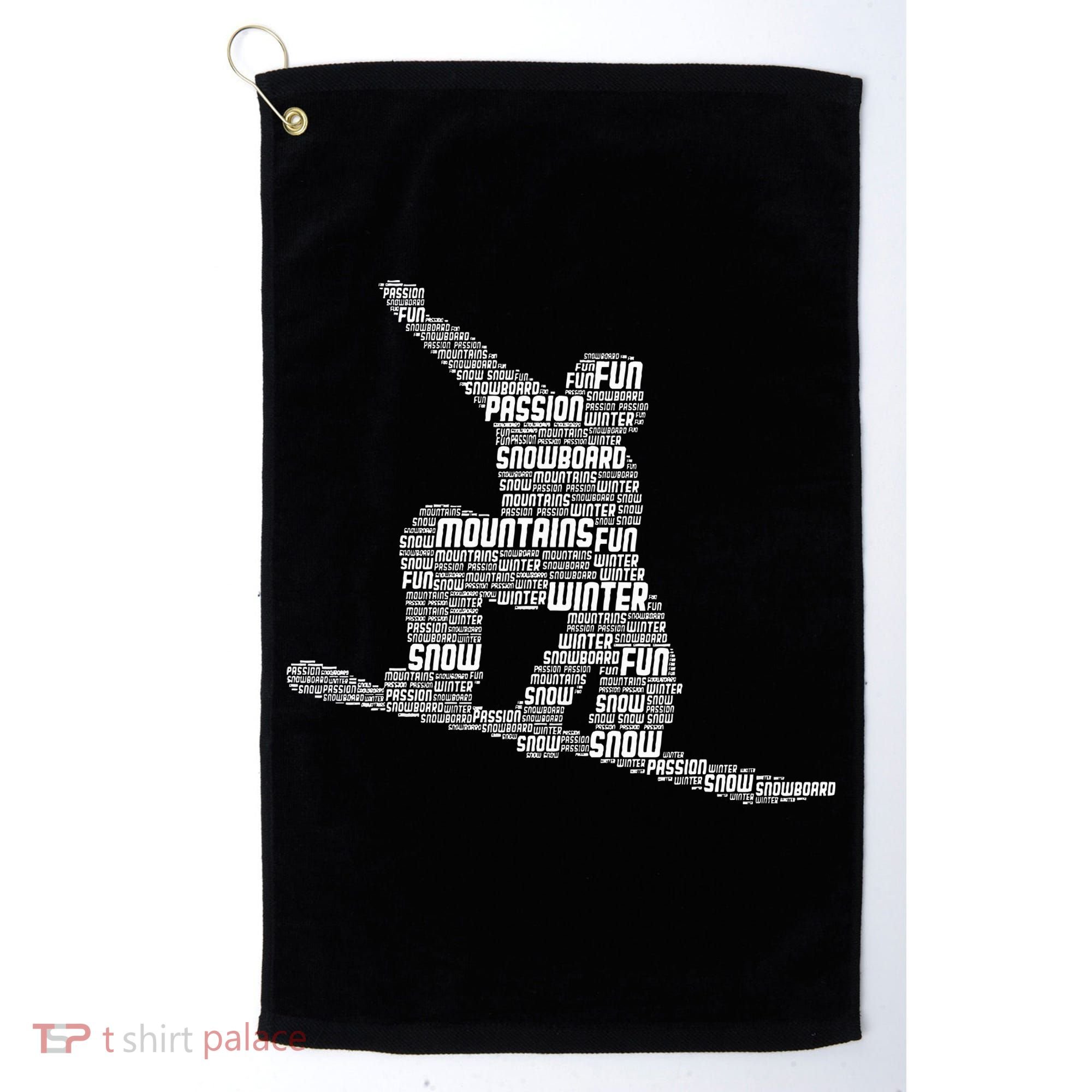 Snowboard Snowboarder Snowboarding Golf Towel