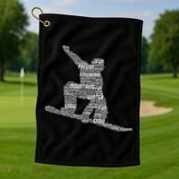 Snowboard Snowboarder Snowboarding Golf Towel thumb 1