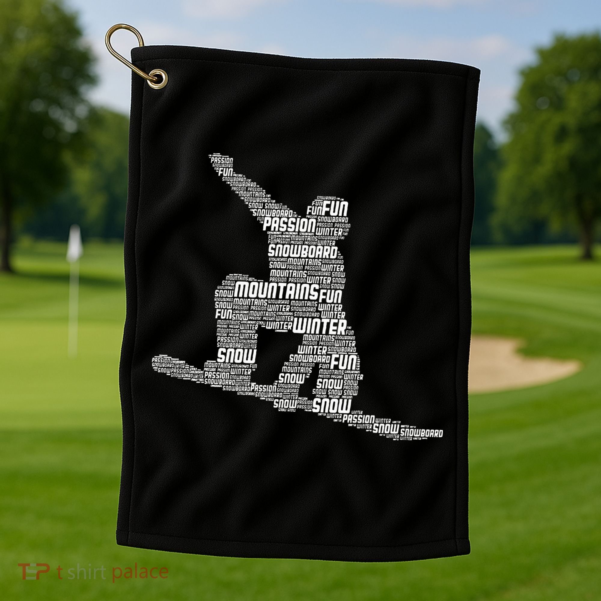 Snowboard Snowboarder Snowboarding Golf Towel