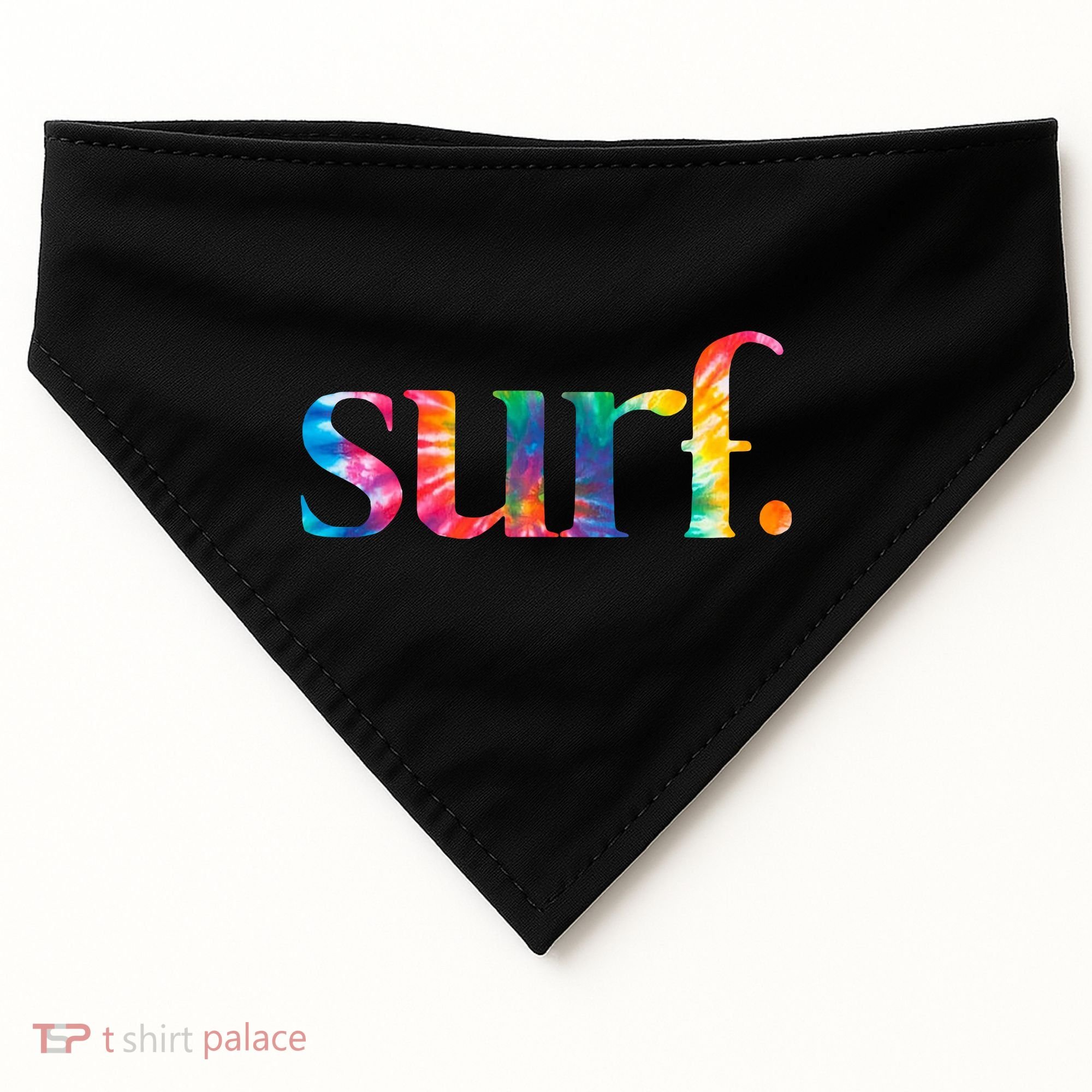 Surf Summer Surfing Rainbow USA-Made Doggie Bandana