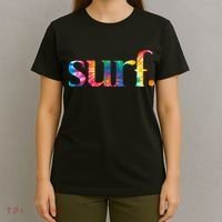 Surf Summer Surfing Rainbow T-Shirt thumb 4