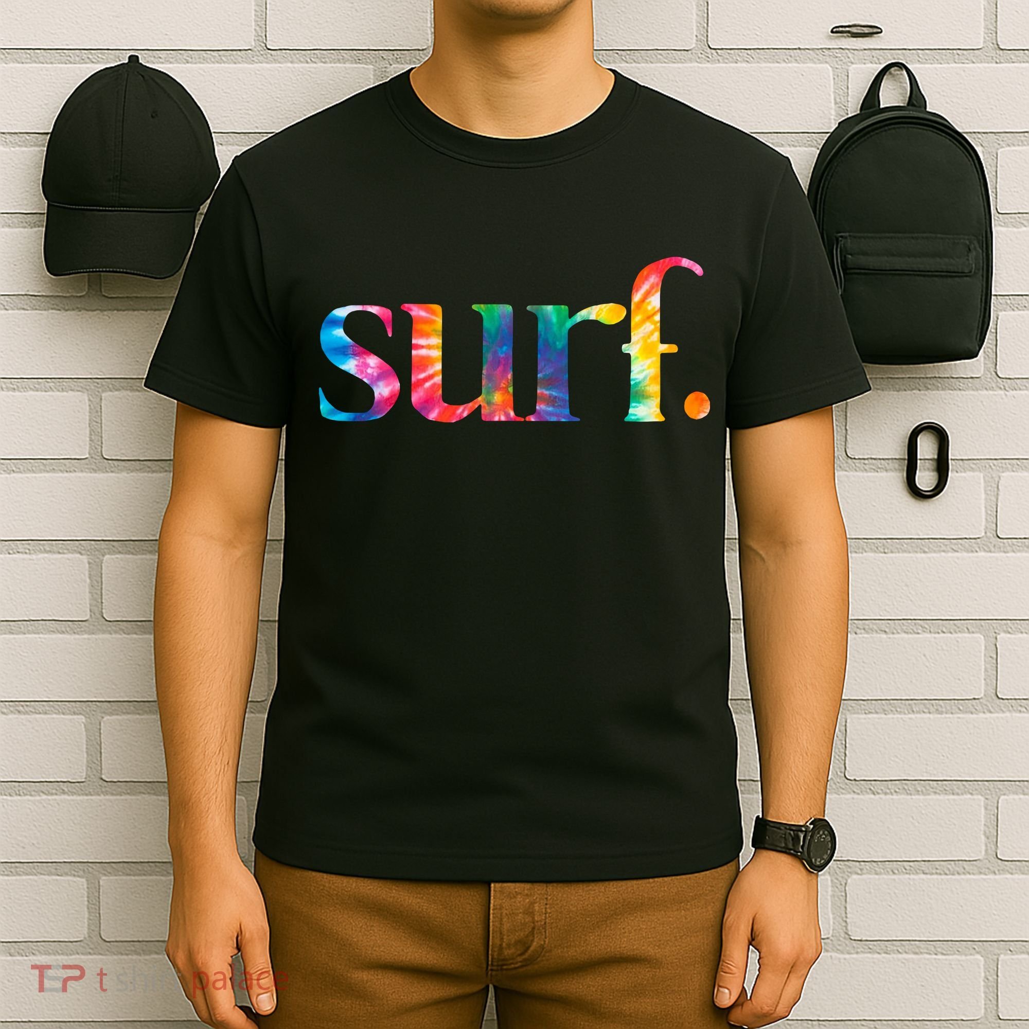 Surf Summer Surfing Rainbow T-Shirt