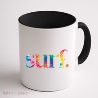 Surf Summer Surfing Rainbow Coffee Mug thumb 1