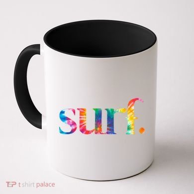 Surf Summer Surfing Rainbow Coffee Mug