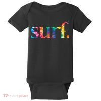 Surf Summer Surfing Rainbow Baby Bodysuit thumb 0
