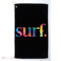 Surf Summer Surfing Rainbow Golf Towel thumb 0