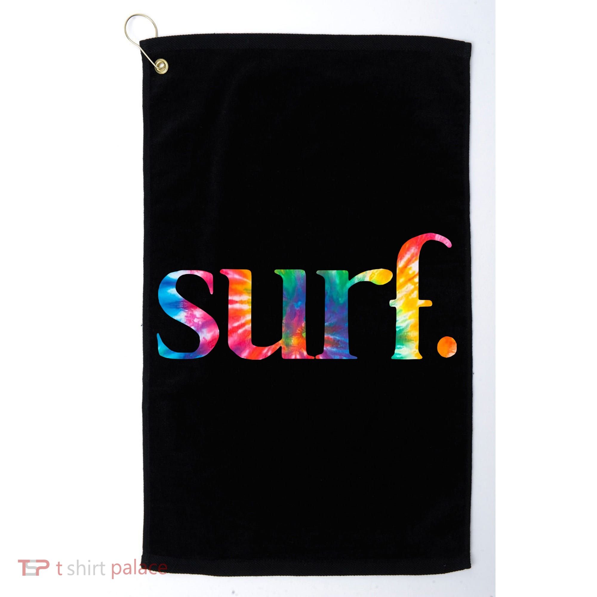 Surf Summer Surfing Rainbow Golf Towel