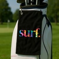 Surf Summer Surfing Rainbow Golf Towel thumb 2