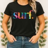 Surf Summer Surfing Rainbow Women's T-Shirt thumb 2