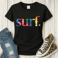 Surf Summer Surfing Rainbow Women's T-Shirt thumb 3